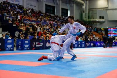 This photo was taken during the 2026 Karate Cadet, Junior & U21 World Championships in Bielsko-Biala - Poland.