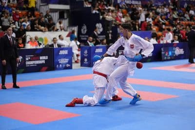 This photo was taken during the 2026 Karate Cadet, Junior & U21 World Championships in Bielsko-Biala - Poland.