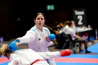This photo was taken during the 2026 Karate International Swiss Junior Open on April 18th in Basel - Switzerland.