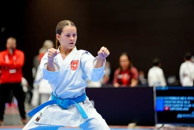 This photo was taken during the 2026 Karate International Swiss Junior Open on April 18th in Basel - Switzerland.