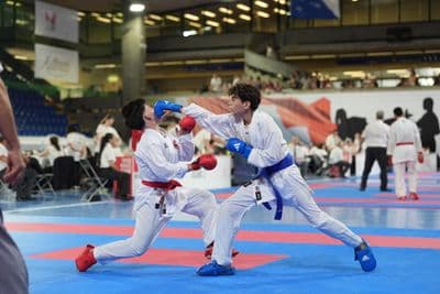 This photo was taken during the 2026 Karate Swiss Karate League Zürich - Saalsporthalle 2026 in Zürich - Schweiz.
