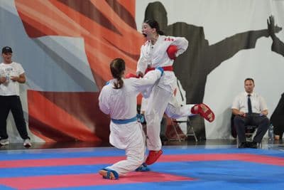 This photo was taken during the 2026 Karate Swiss Karate League Zürich - Saalsporthalle 2026 in Zürich - Schweiz.