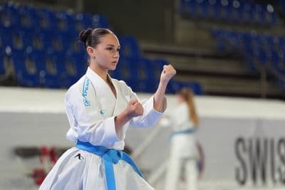 This photo was taken during the 2026 Karate Swiss Karate League Zürich - Saalsporthalle 2026 in Zürich - Schweiz.