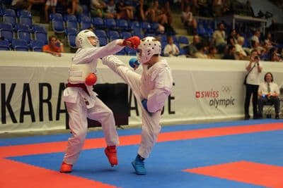 This photo was taken during the 2026 Karate Swiss Karate League Zürich - Saalsporthalle 2026 in Zürich - Schweiz.