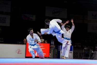 This photo was taken during the 2026 Karate Swiss Karate League Zürich - Saalsporthalle 2026 in Zürich - Schweiz.