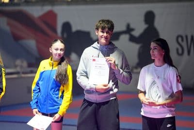This photo was taken during the 2026 Karate Swiss Karate League Zürich - Saalsporthalle 2026 in Zürich - Schweiz.