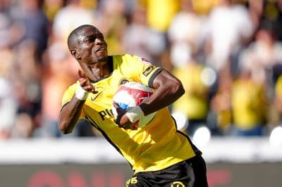 Schweiz: Super League 2025 - 2026, BSC Young Boys vs FC St. Gallen - Stadion Wankdorf, Bern: Ebrima Colley (11 Young Boys) jubelt nach dem Ausgleichstreffer zum 1:1
