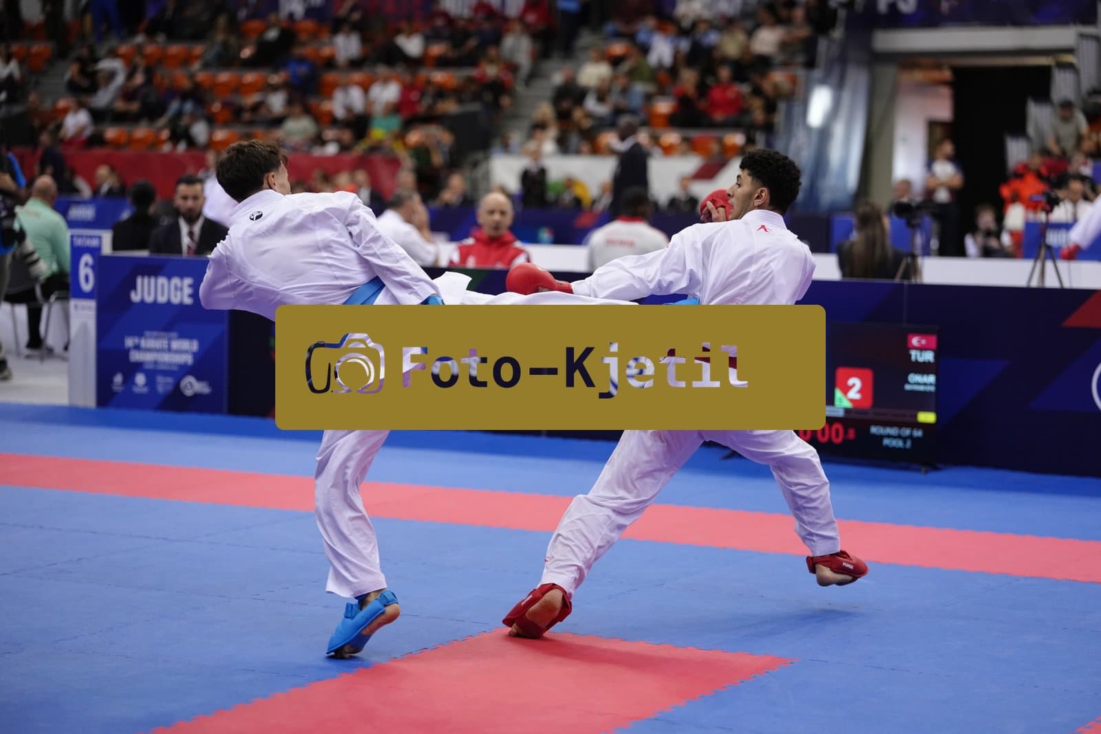 BIELSKO-BIALA, POLAND - OCTOBER 16: This photo was taken during the 2026 World Cadet, Junior & U21 Karate Championships at Hala Pod Debowcem on October 16, 2026 in Bielsko-Biala, Poland.