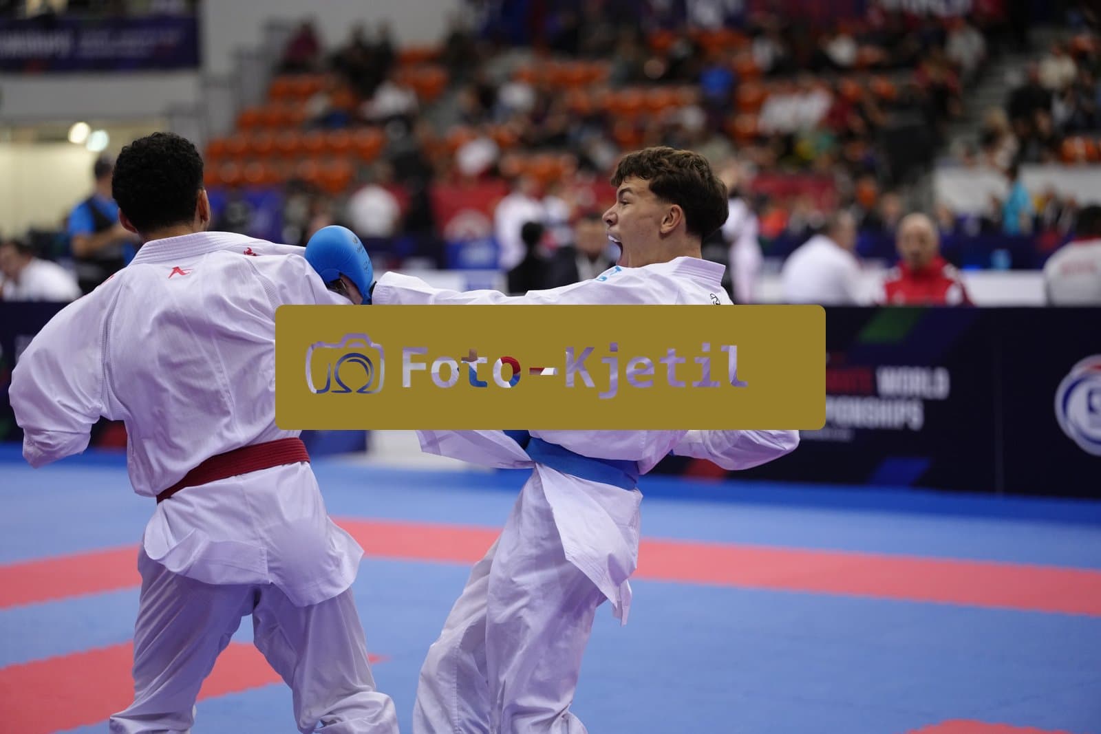 BIELSKO-BIALA, POLAND - OCTOBER 16: This photo was taken during the 2026 World Cadet, Junior & U21 Karate Championships at Hala Pod Debowcem on October 16, 2026 in Bielsko-Biala, Poland.