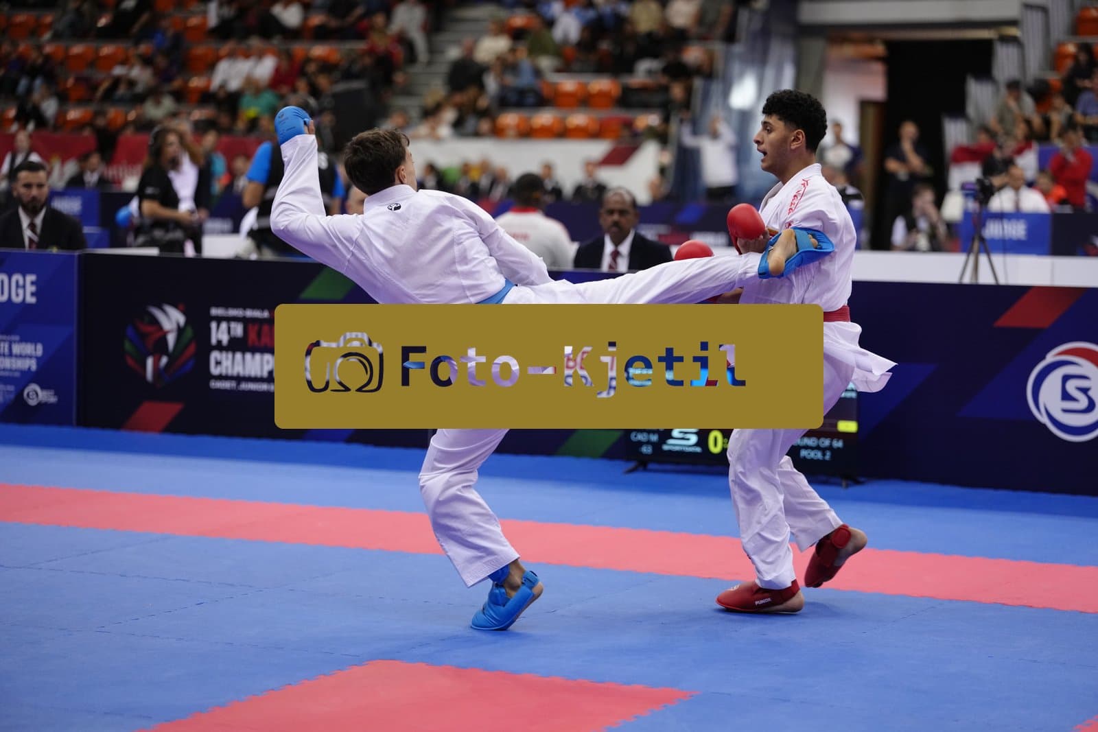 BIELSKO-BIALA, POLAND - OCTOBER 16: This photo was taken during the 2026 World Cadet, Junior & U21 Karate Championships at Hala Pod Debowcem on October 16, 2026 in Bielsko-Biala, Poland.