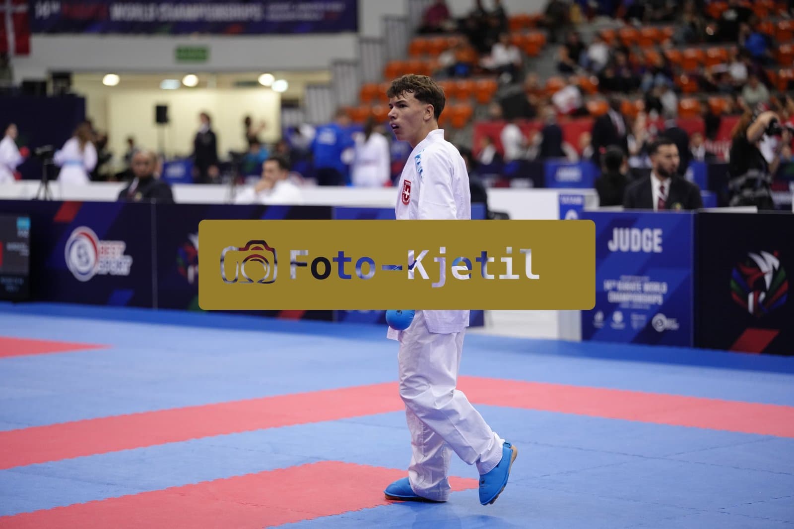BIELSKO-BIALA, POLAND - OCTOBER 16: This photo was taken during the 2026 World Cadet, Junior & U21 Karate Championships at Hala Pod Debowcem on October 16, 2026 in Bielsko-Biala, Poland.