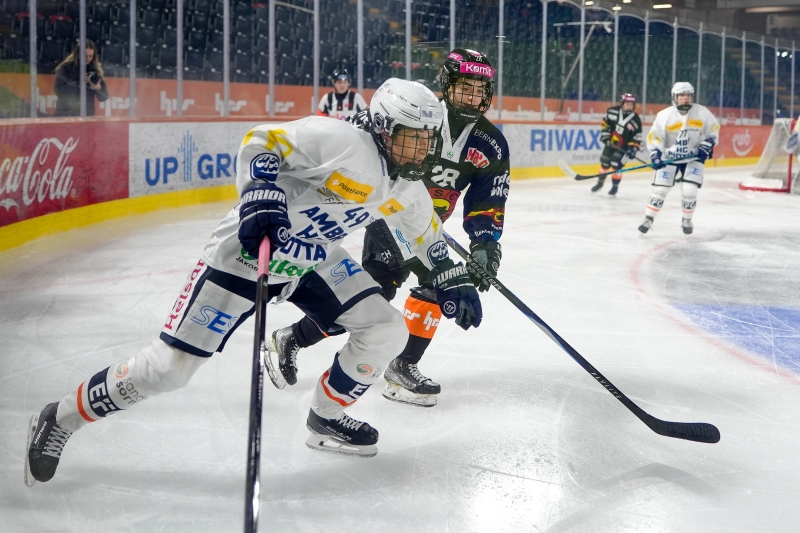 Schweiz: Postfinance Womens League Playoff 1/2 Final Spiel 3 2025/26, SC Bern vs HC Ambri-Piotta - PostFinance Arena, Bern: